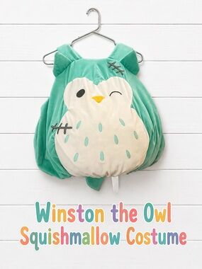 Squishmallows Winston the Owl Costume - Teal & Cream